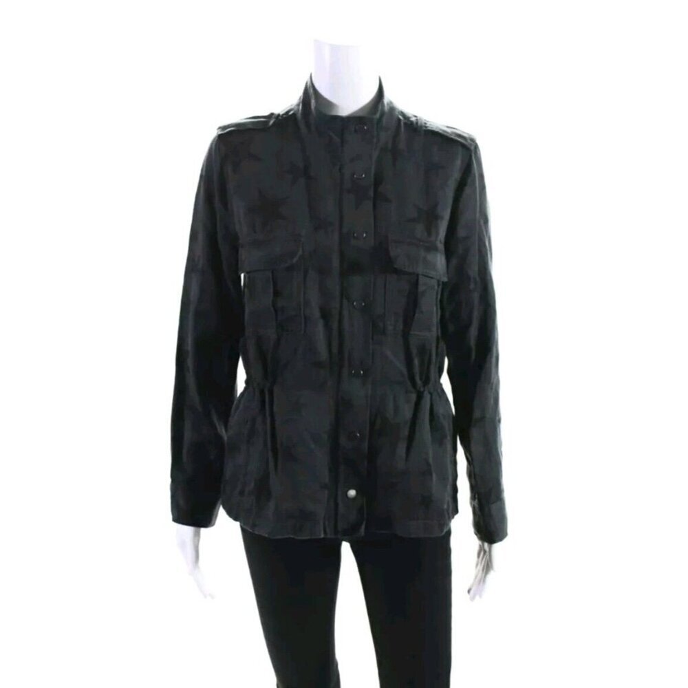 Rails Womens Star Print Drawstring Front Zip Jack… - image 1